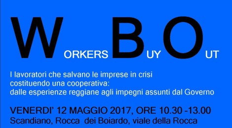 IL 12 MAGGIO A SCANDIANO UN CONVEGNO SUL WORKERS BUYOUT